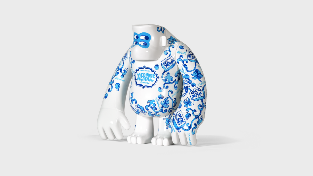 Blue & White Ape